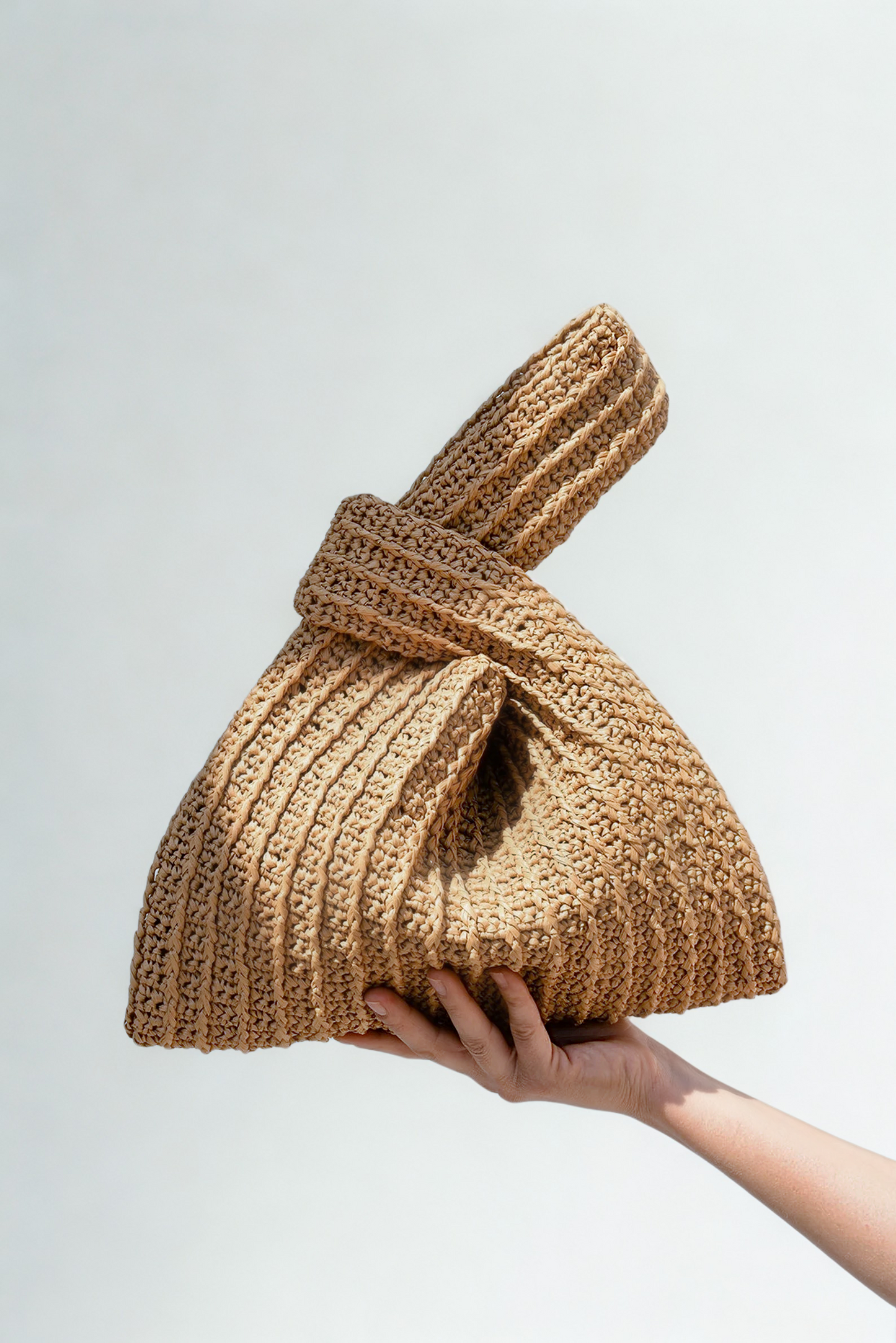 Italian Raffia Knot Bag
