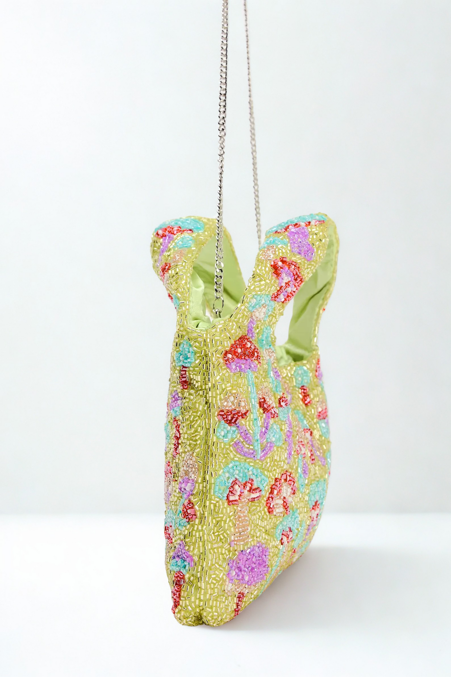 Beaded Floral Mini Bucket Bag | Rare
