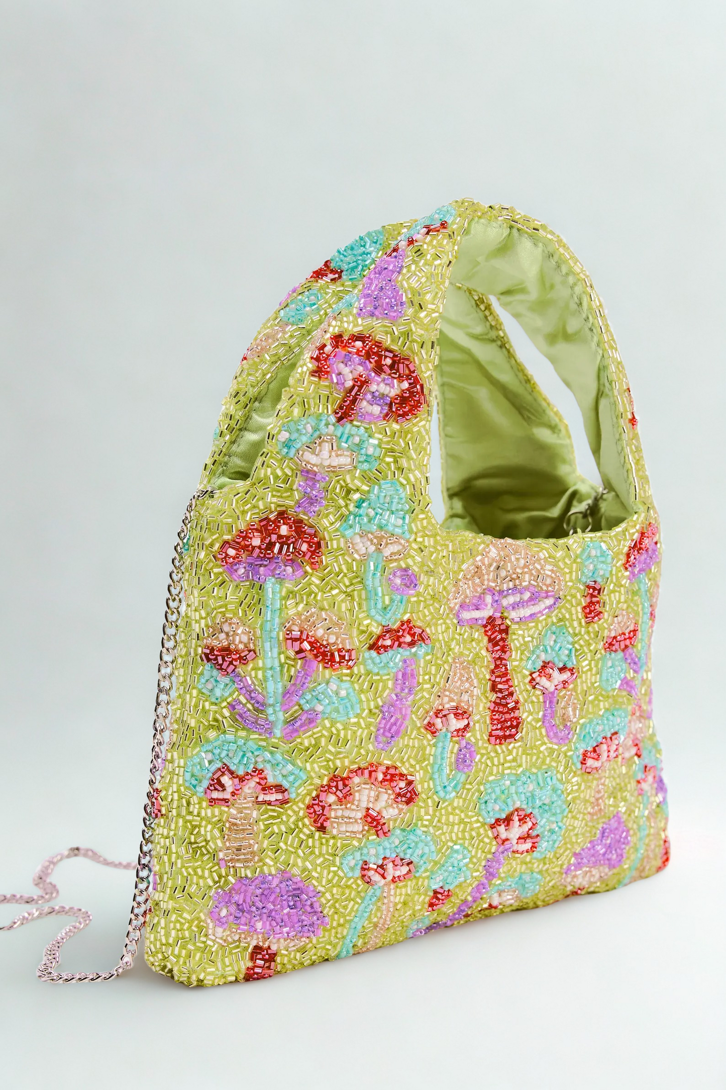 Beaded Floral Mini Bucket Bag | Rare