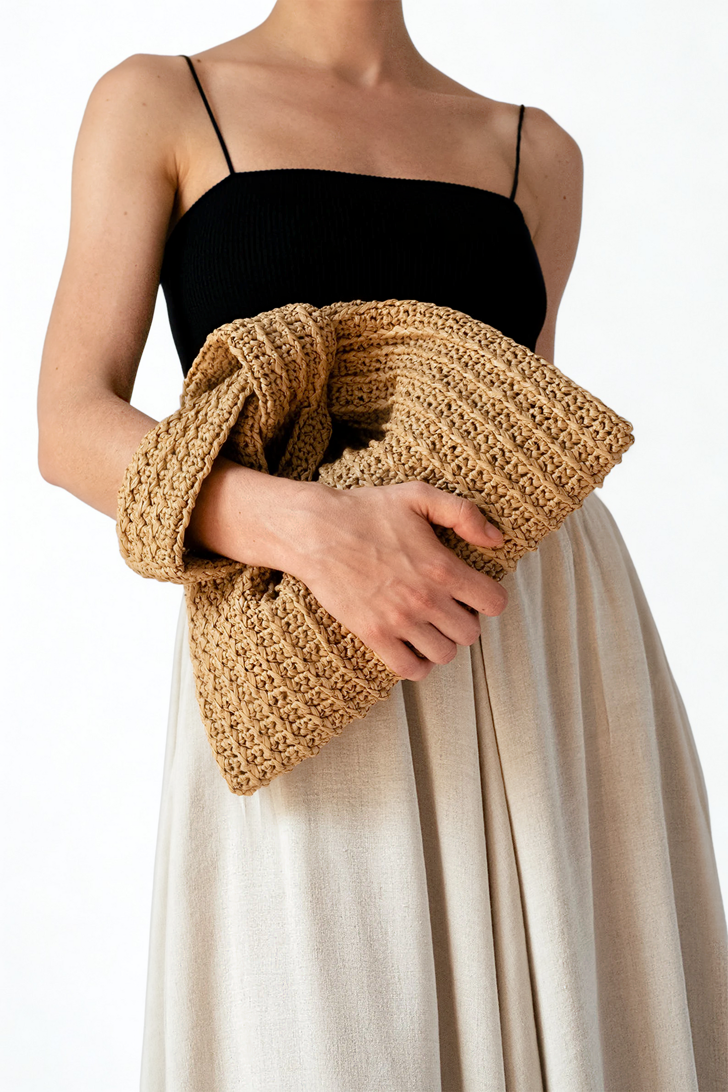 Italian Raffia Knot Bag