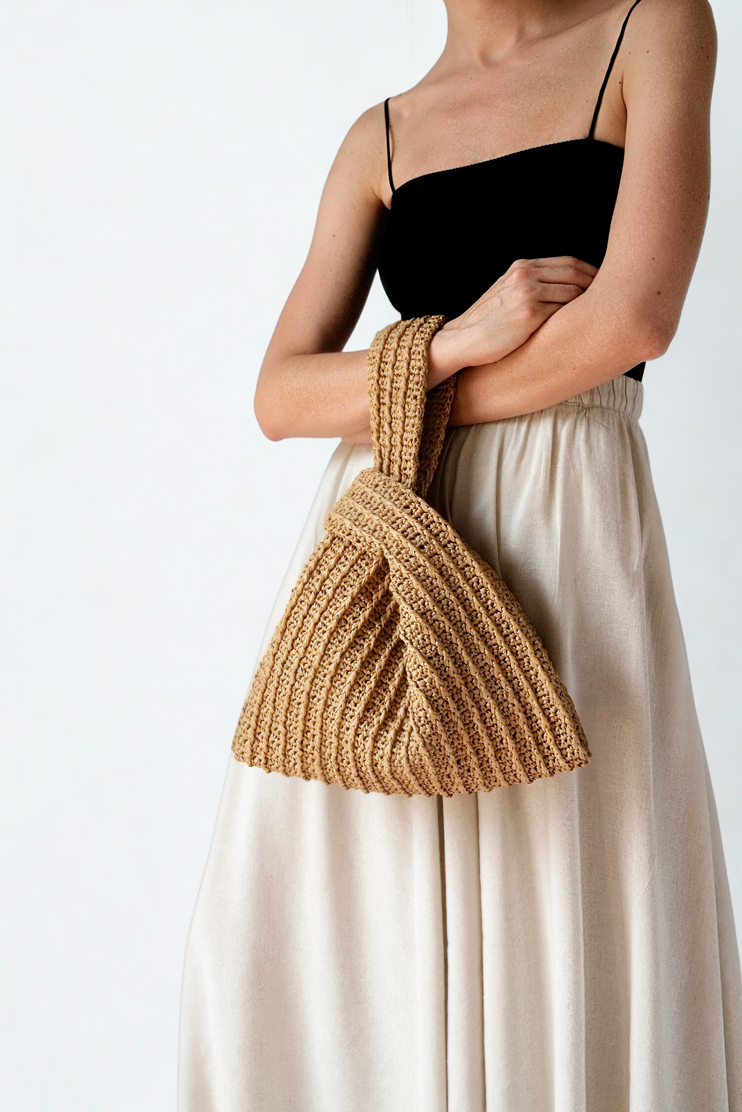 Italian Raffia Knot Bag