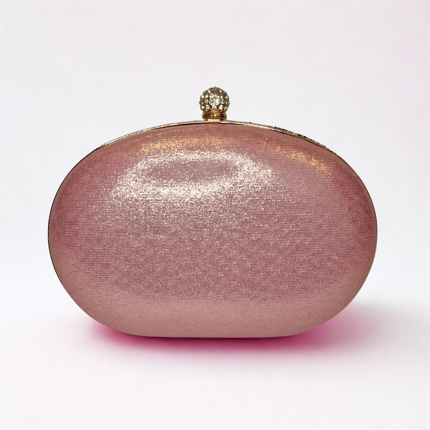 Crystal Diamonds Embellished Silver Clutch