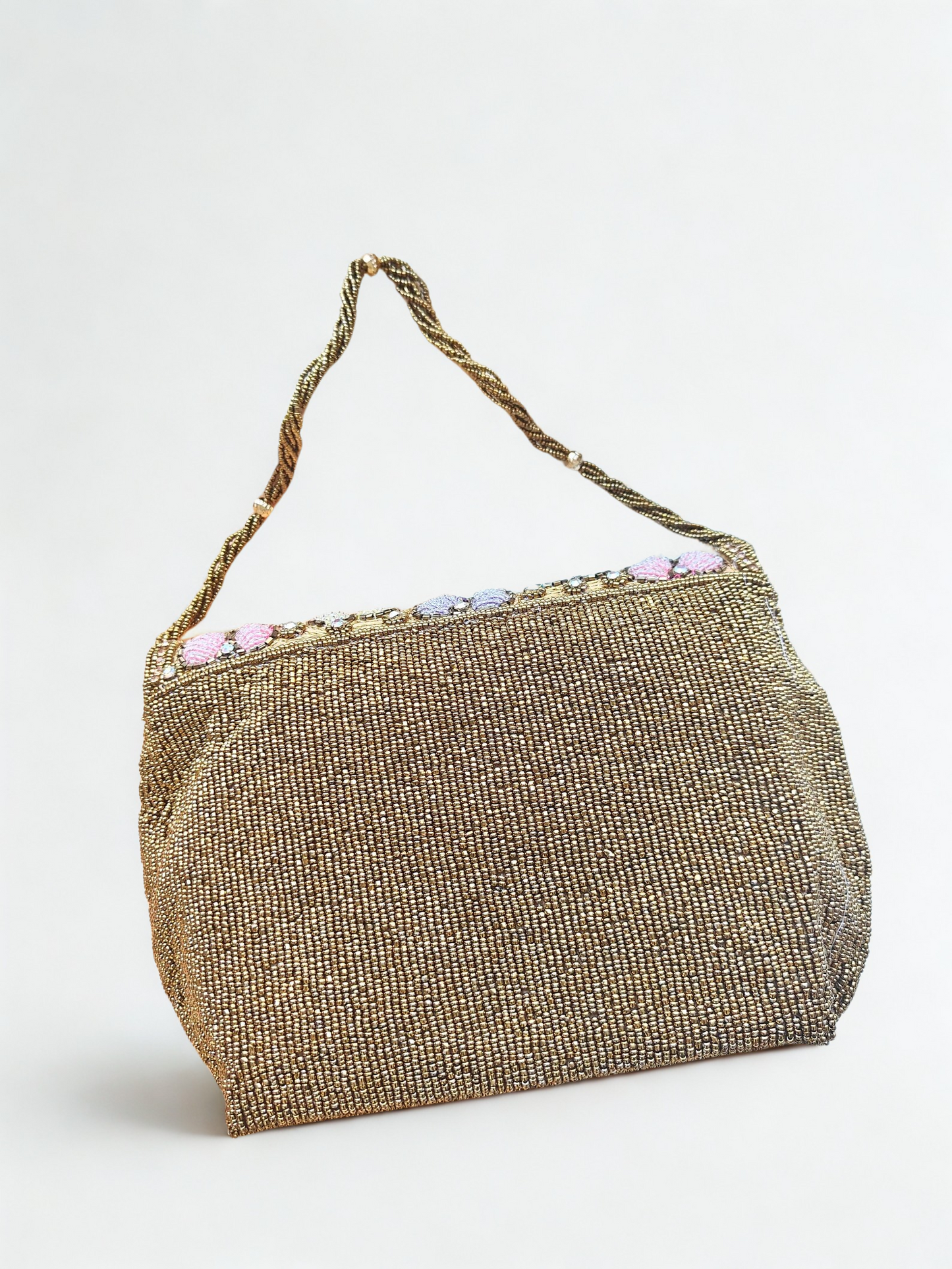 Antique Gold and Pastel Handbag | Rare