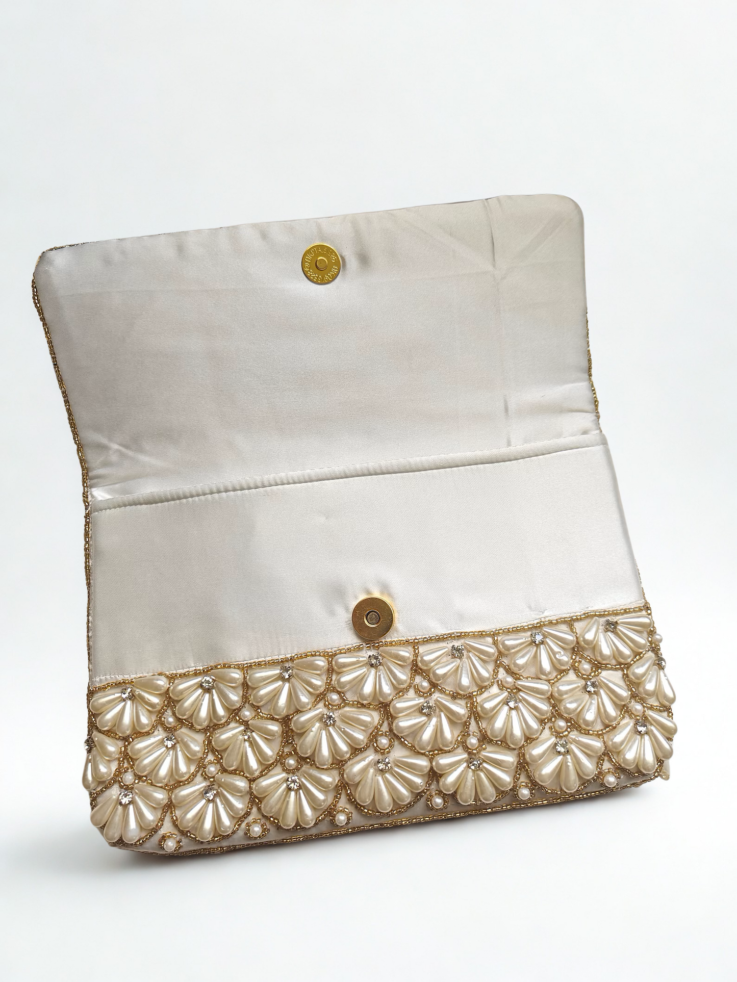 Pearl Gold Beaded Purse