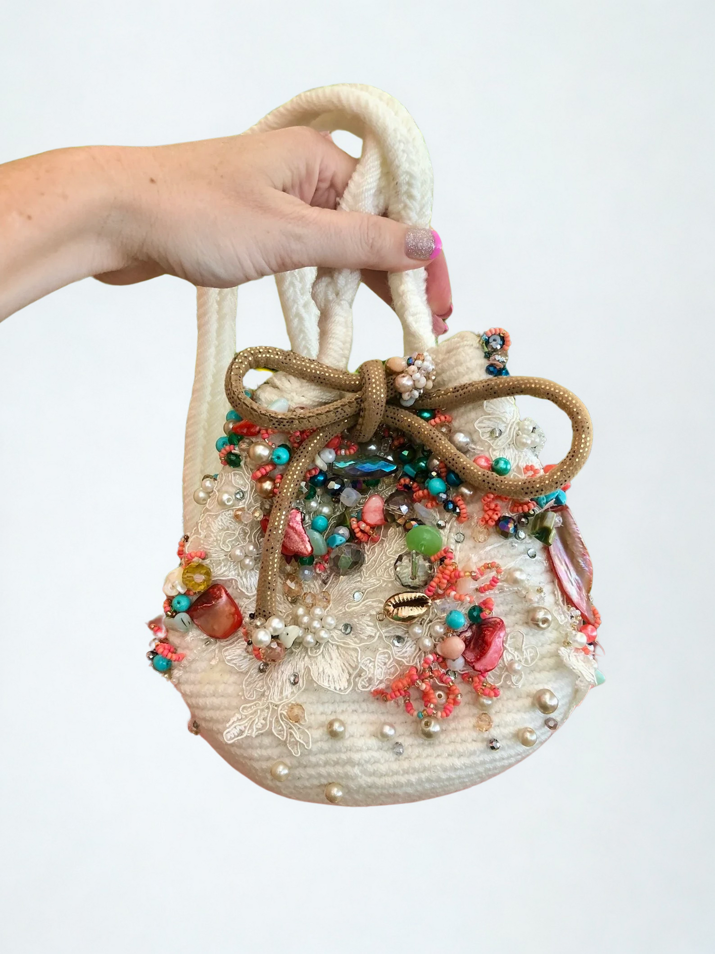 Shells Embellished Boho Bag