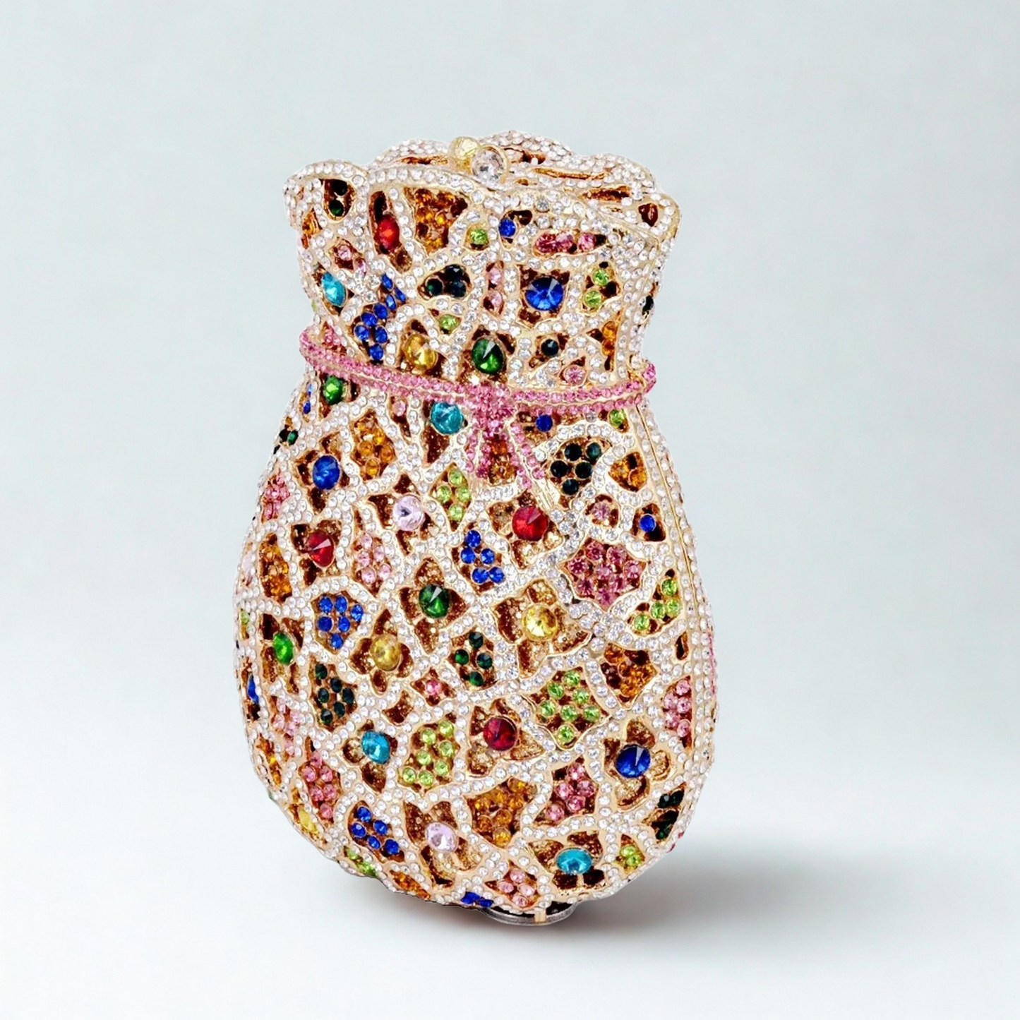 Swarovski Crystal Rhinestone Pouch-shaped Clutch