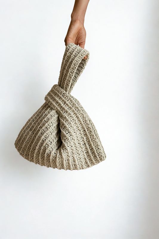 Italian Raffia Knot Bag
