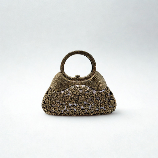 Handmade Ruby Purse with Flower Detail