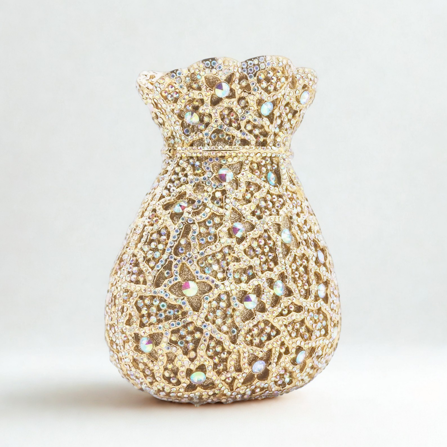 Swarovski Crystal Rhinestone Pouch-shaped Clutch